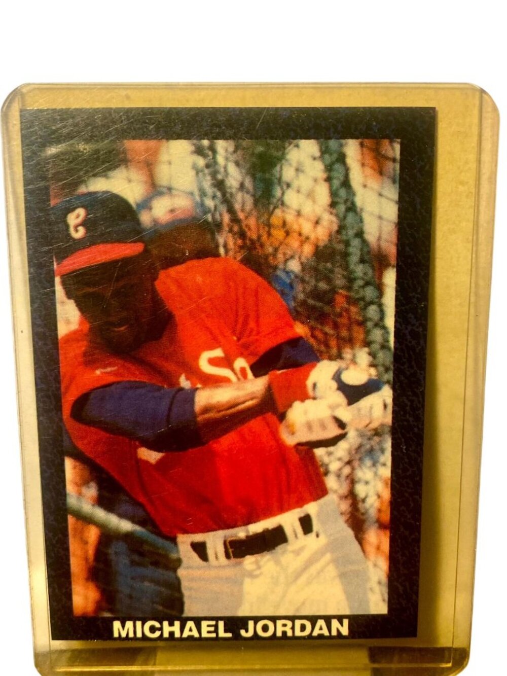 Michael Jordan Baseball/Basketball Crossover Sports Card Chicago Stats Highligh